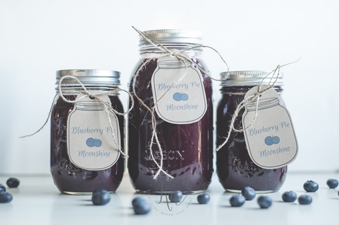 Boozy Handmade Gifts - DIY Blueberry Moonshine