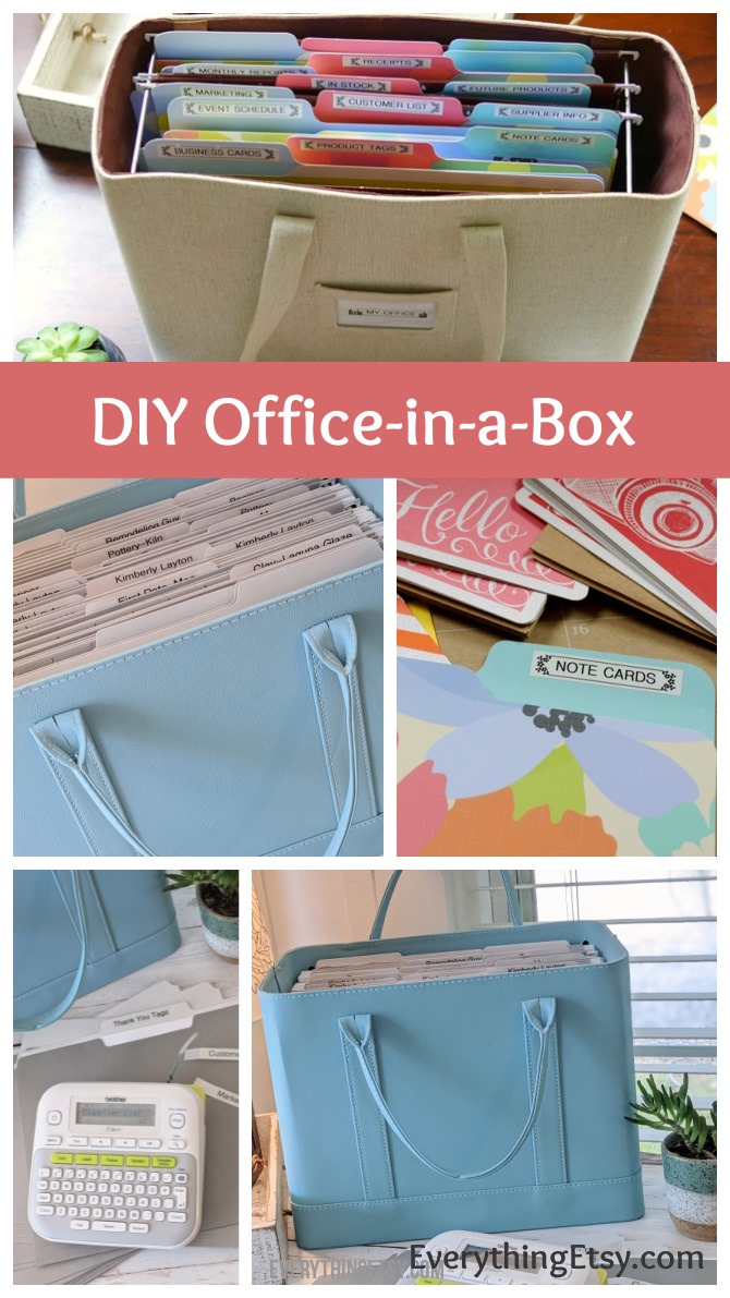 Creating an Office-in-a-Box - Get Organized - Etsy Business Goodness on EverythingEtsy.com