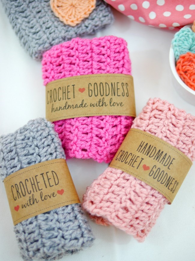 crochet gift labels - free