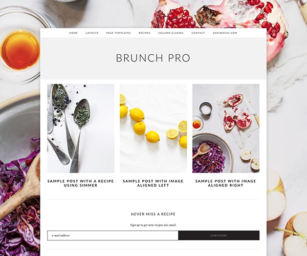 Brunch: A Genesis Child Theme for Food &amp; Lifestyle Bloggers