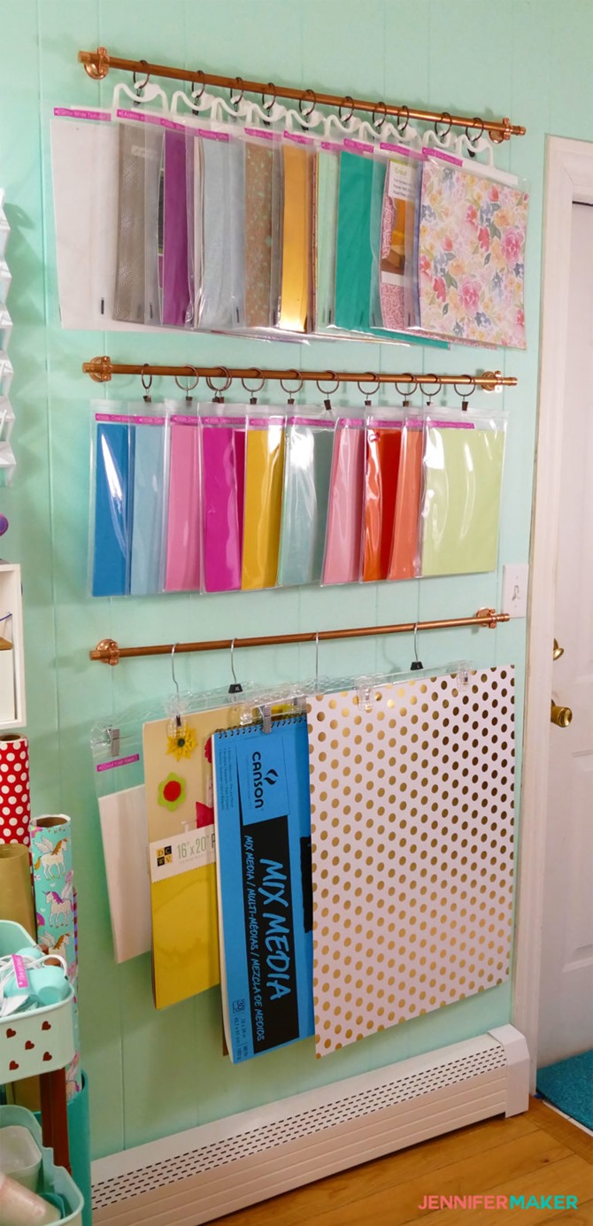 Organized craft supplies by JenniferMaker - Craft Room Tour