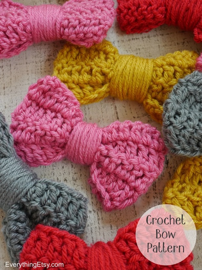 How to Crochet a Bow on Everything Etsy - Free Crochet Bow Pattern