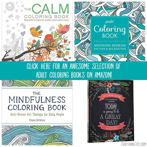Selection of Adult Coloring Books on Amazon - EverythingEtsy.com
