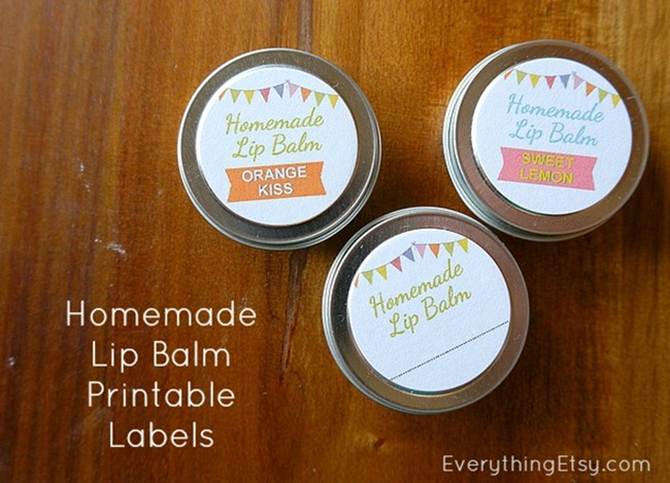 DIY Lip Balm Printable Labels on EverythingEtsy